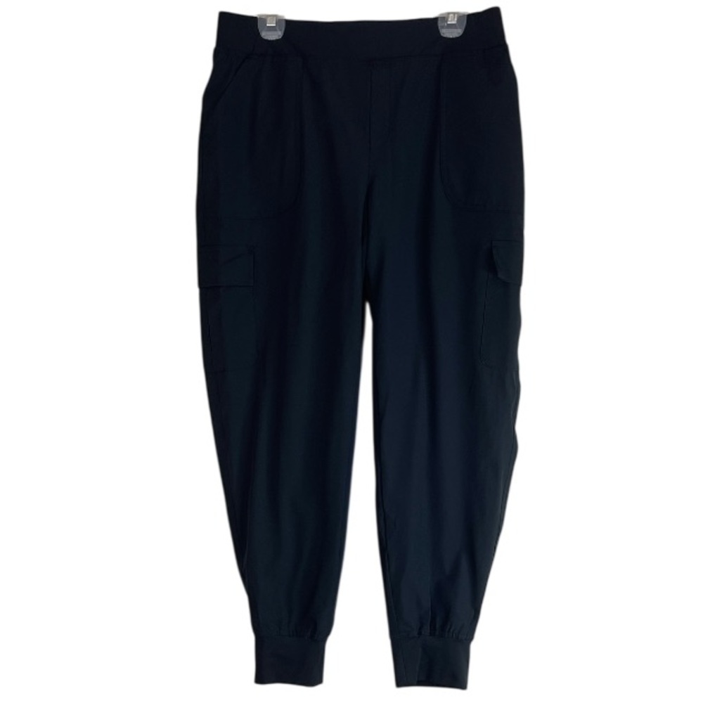 Free Country NWT Get Out There Hiking Jogger Pants Black Cargo Fleece Lined L - Picture 2 of 13